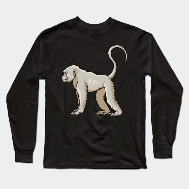 Monkey Long Sleeve T-Shirt by fromherotozero